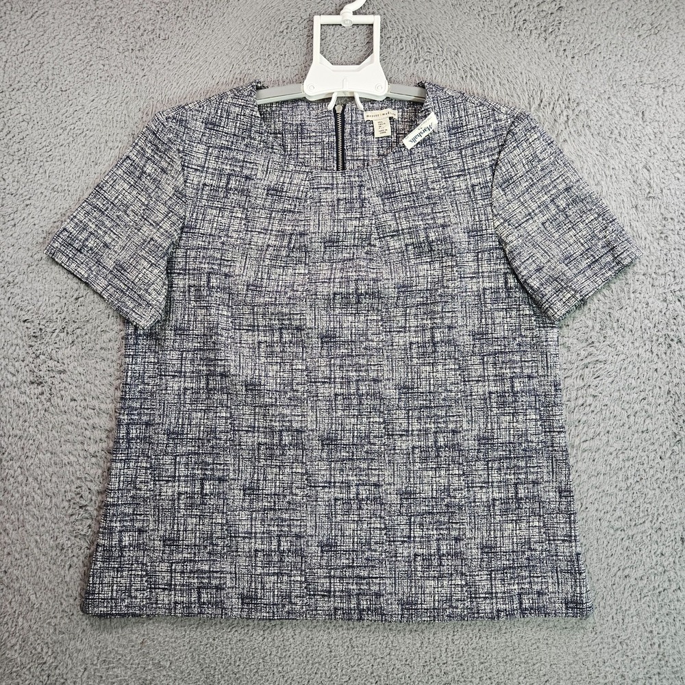 New - Mercer & Madison Top Blouse Women Large Short Sleeve Work Career - L